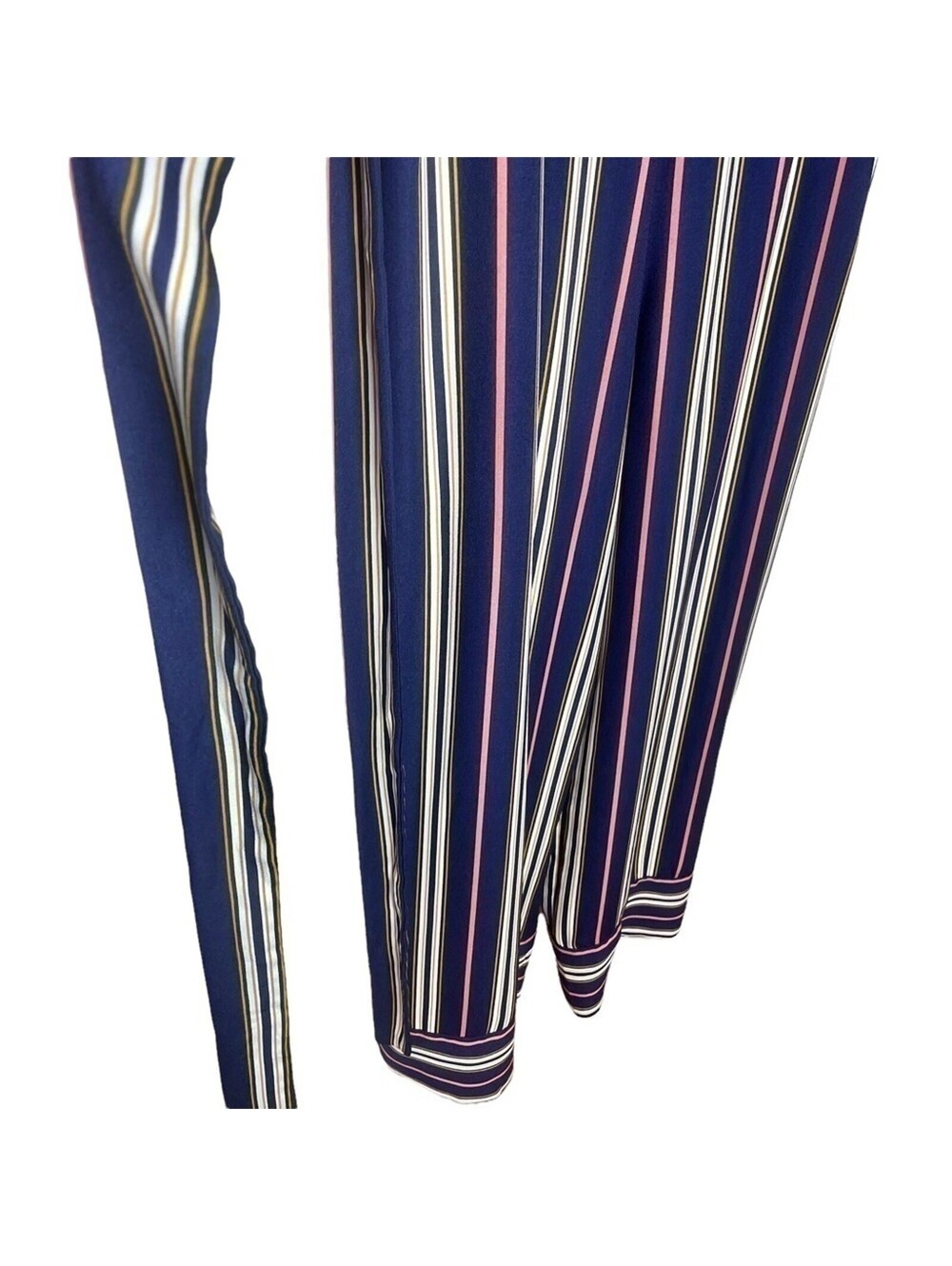 Xhilaration Womens Navy Blue Striped Wide Leg Cropped Jumpsuit Sleeveless Size S - Picture 5 of 13